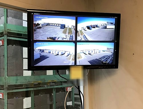 Office security camera system monitor at a Michigan business, installed by Michigan Security Systems