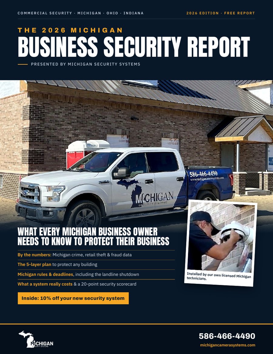 Cover of the free 2026 Michigan Business Security Report