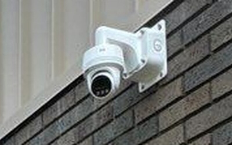Commercial security camera installed on a Michigan healthcare facility by Michigan Security Systems
