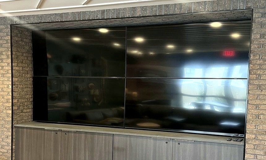 Samsung TV video wall hospitality lobby